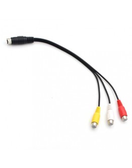 Кабел S-Video 7-Pin - 3RCA female, DeTech - 18249