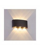 Фасадна лампа аплик DeTech , 6*1W, 4000K, IP44, Черен - 77031