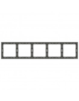 Петорна рамка DeTech DE-9227-85, Хоризонтална, За вграждане, 364x80, Сив - 75148