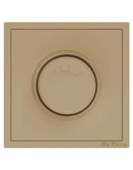 Електрически ключ димер DeTech DE-9227-71, 200W, С рамка, За вграждане, IP20, Златист - 75128
