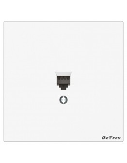 Единична розетка за компютър DeTech DE-9225-61, RJ45, Cat5E, За вграждане, IP20, Бял - 75081