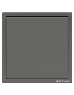 Девиаторен електрически ключ DeTech DE-9227-31, С рамка, схема 6, 10А, 250V, IP20, Сив - 75137