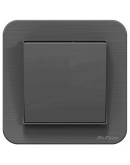 Девиаторен електрически ключ DeTech DE-9223-31, С рамка, схема 6, 10А, 250V, За вграждане, IP20, Сив - 75061