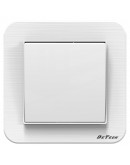 Девиаторен електрически ключ DeTech DE-9223-31, С рамка, схема 6, 10А, 250V, За вграждане, IP20, Бял - 75031