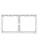 Двойна рамка DeTech DE-9227-82, Хоризонтална, За вграждане, 151x80, Бял - 75116