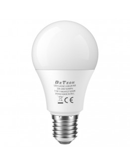 LED крушка DeTech, A60, E27, 11W, 6500K, 1050lm - 77004