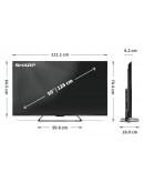 Sharp 50HR7265E, 50 QLED  GOOGLE TV, 4K 144Hz Quan