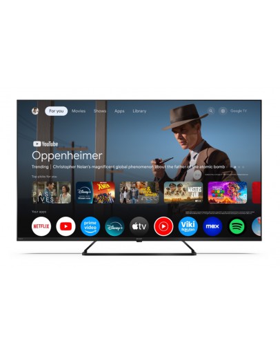 Sharp 50HP6265E, 50 QLED Google TV, 4K Ultra HD  3